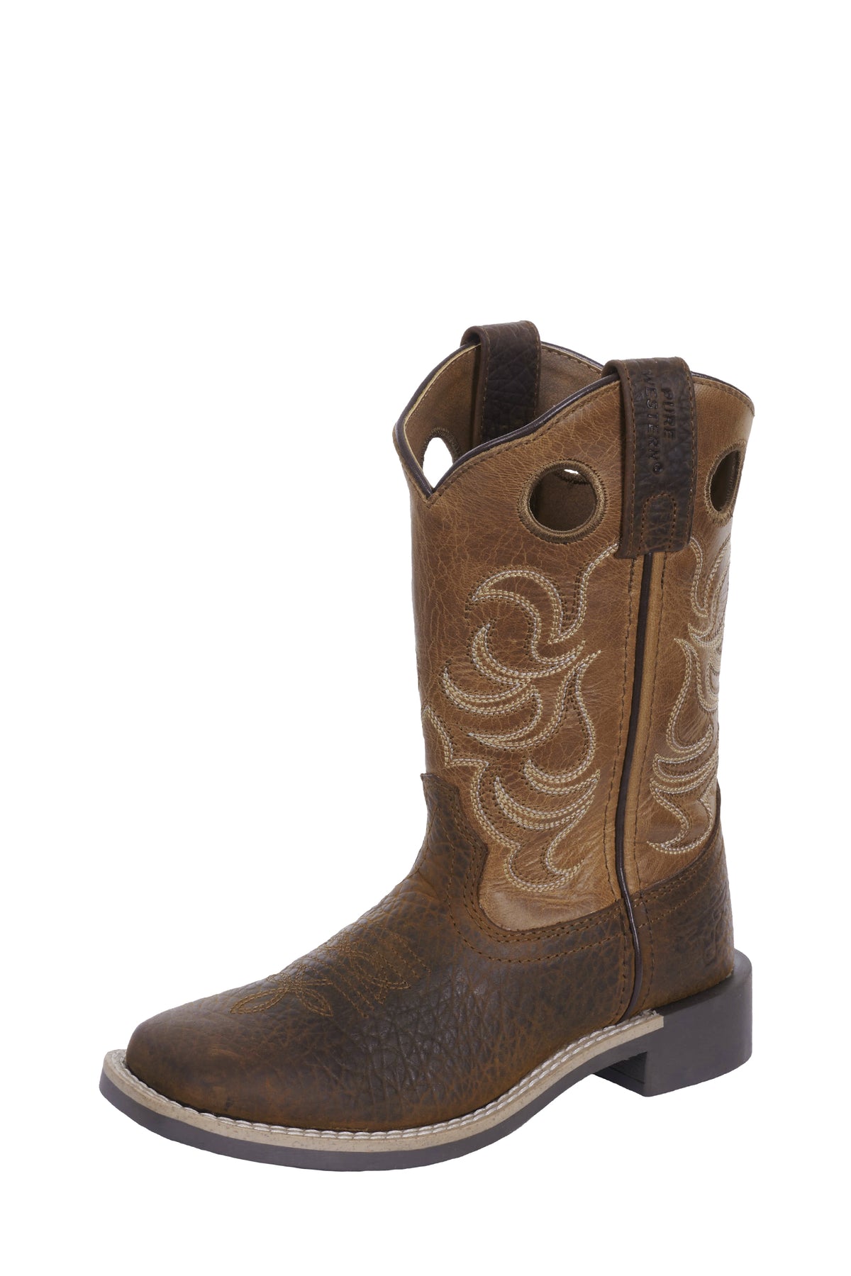 Pure Western Kids Lincoln Boot - Brown/Tan