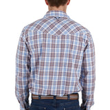 Pure Western Mens Lucas Shirt - White/Blue