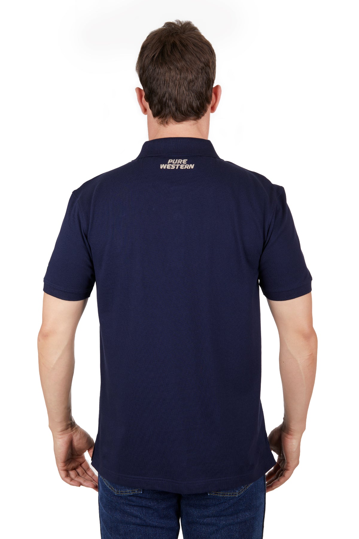 Pure Western Mens Mack Polo - Navy