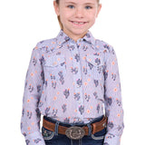 Pure Western Girls Mavis Shirt - Navy