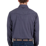 Pure Western Mens Avondale Shirt - Navy/Orange