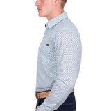 Pure Western Mens Gerald Shirt - Green/Navy