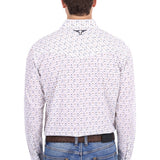 Pure Western Mens Keith Shirt - Navy/Tan