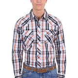 Pure Western Mens Terry Shirt - Black/Rust