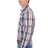 Pure Western Mens Terry Shirt - Black/Rust