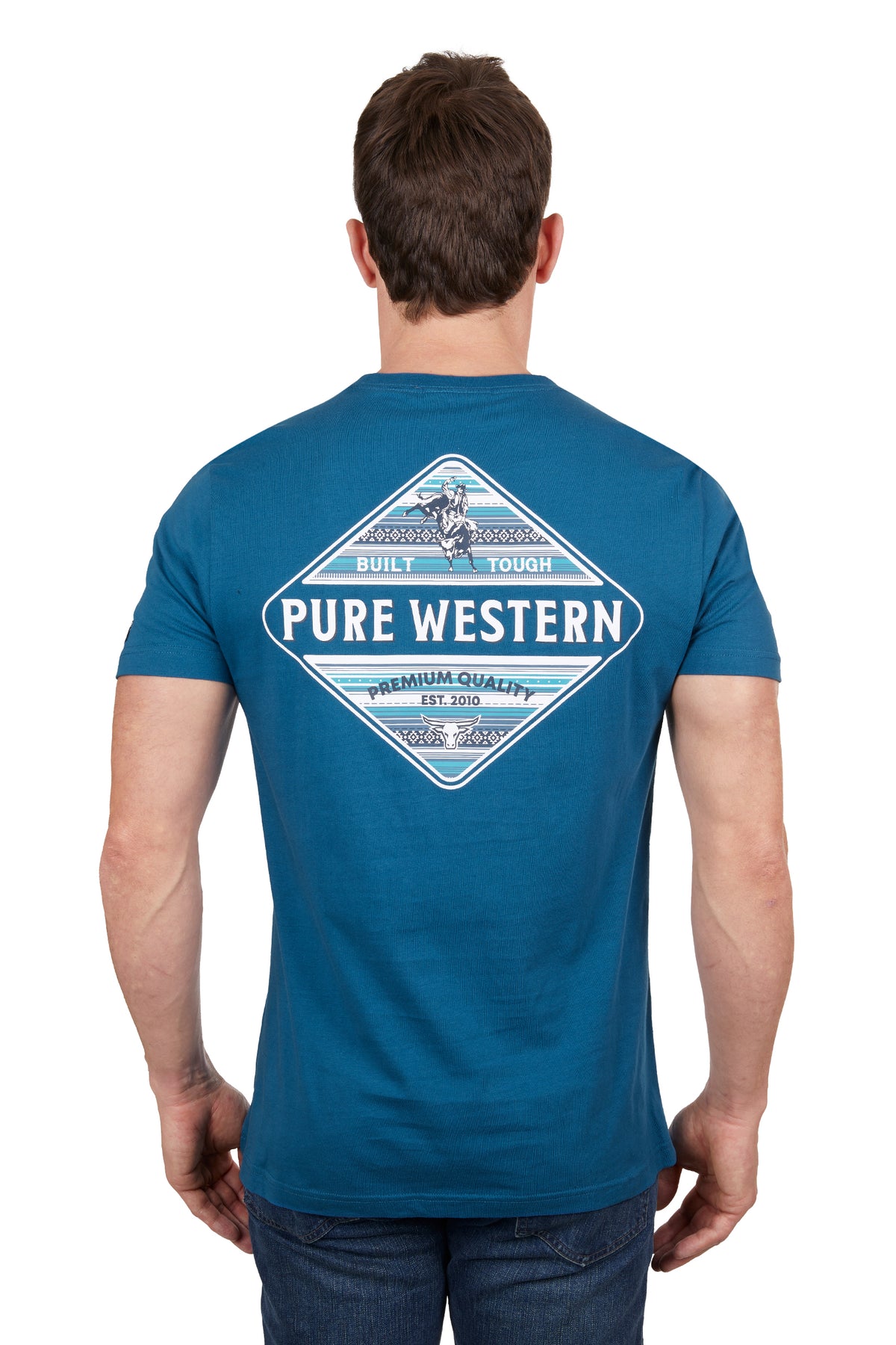 Pure Western Mens Todd Tee - Denim