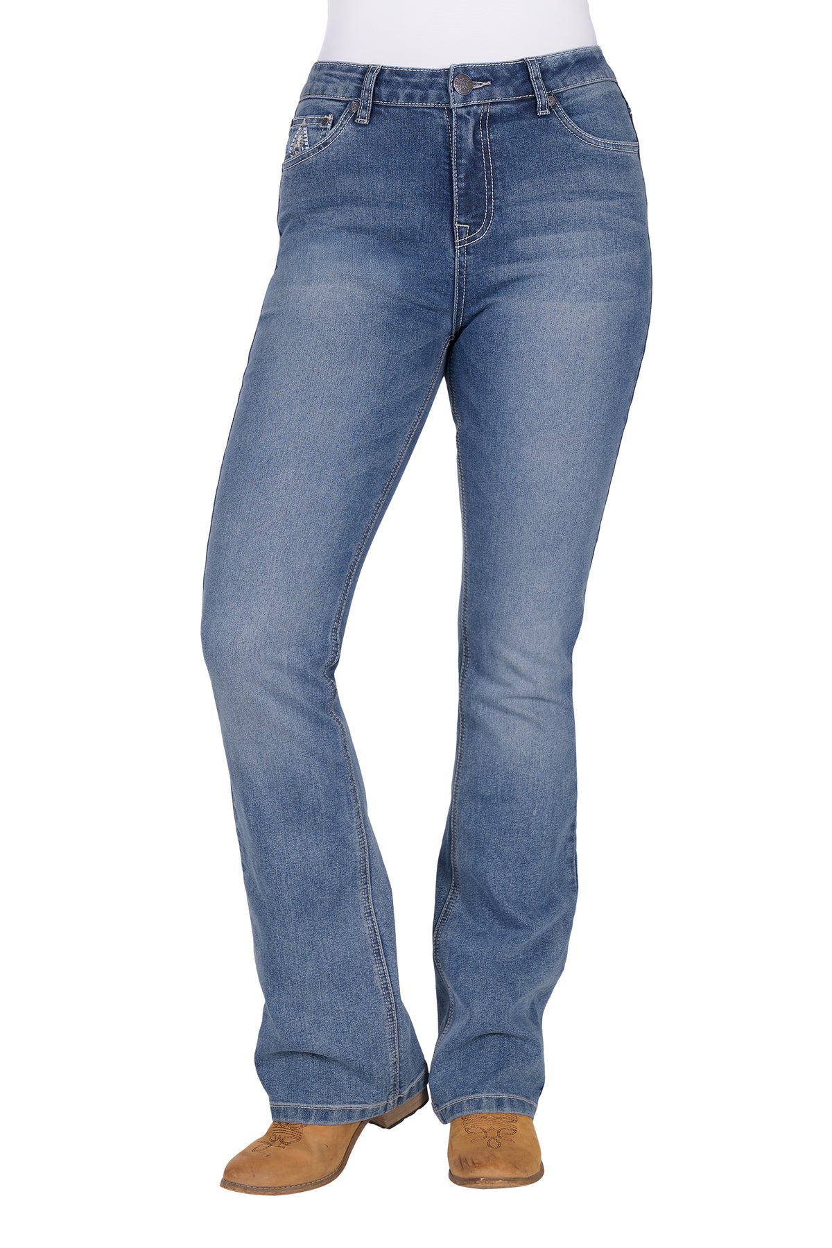 Pure Western Pam Hi Rise Boot Cut Jean - Summer Sky