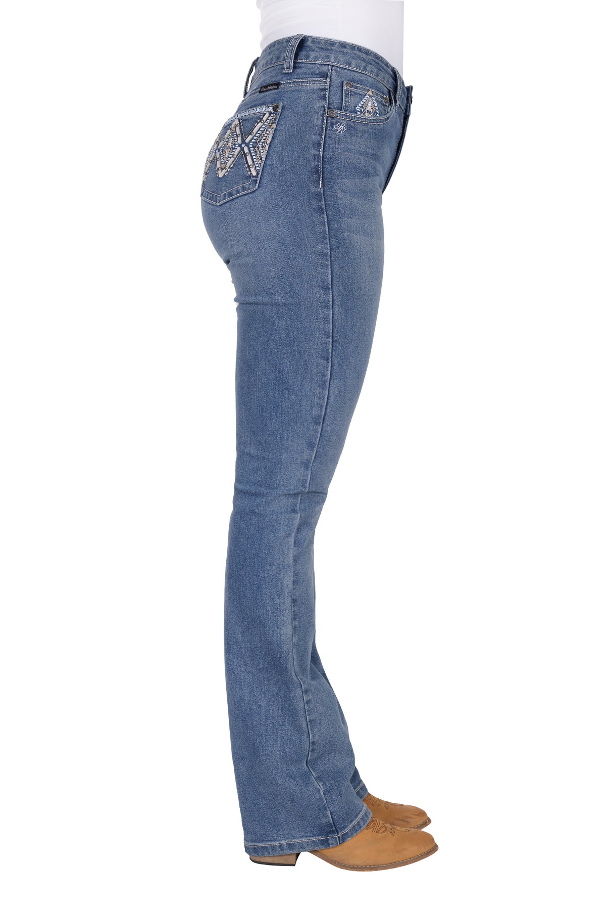 Pure Western Pam Hi Rise Boot Cut Jean - Summer Sky