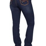 Pure Western Womens Sam Relaxed Rider Jean - Midnight