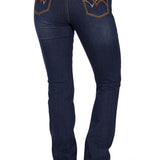 Pure Western Womens Sam Relaxed Rider Jean - Midnight