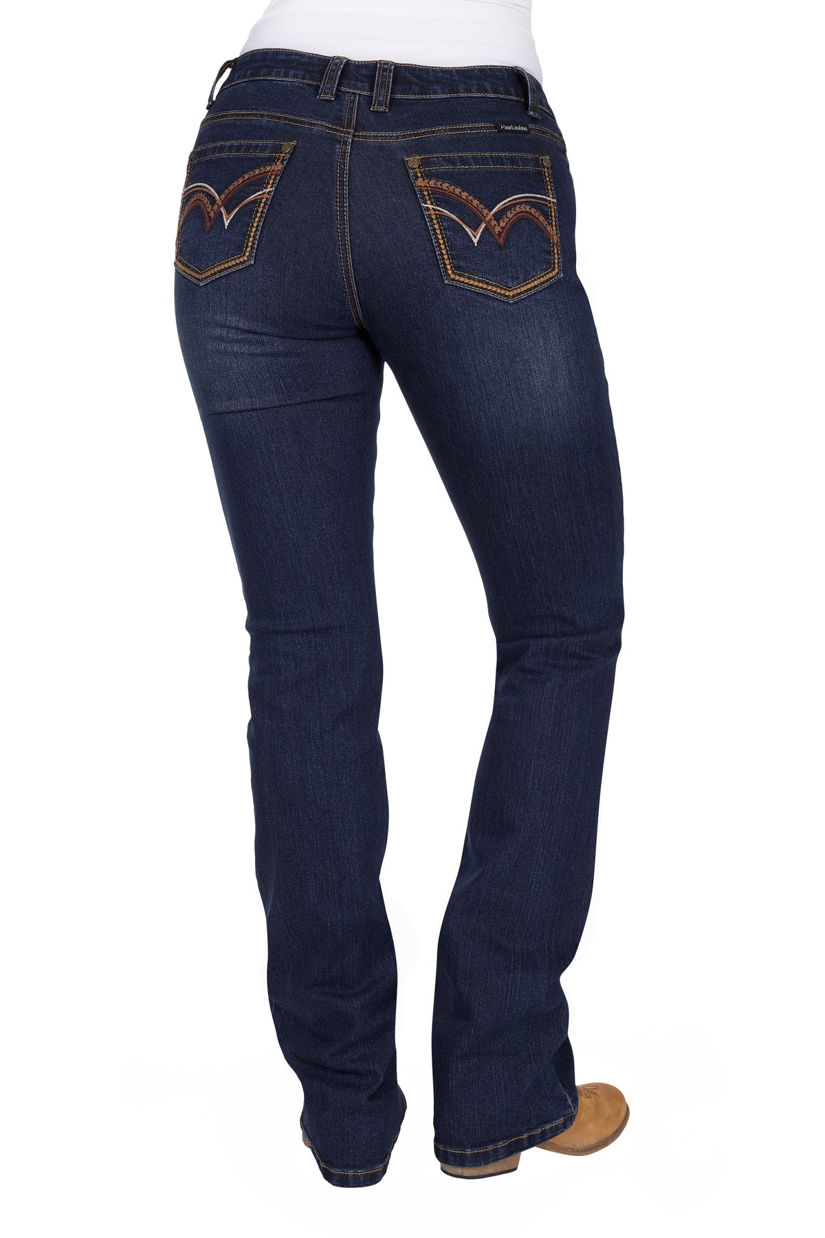 Pure Western Womens Sam Relaxed Rider Jean - Midnight