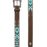 Pure Western Samantha Belt - Tan/Turquoise