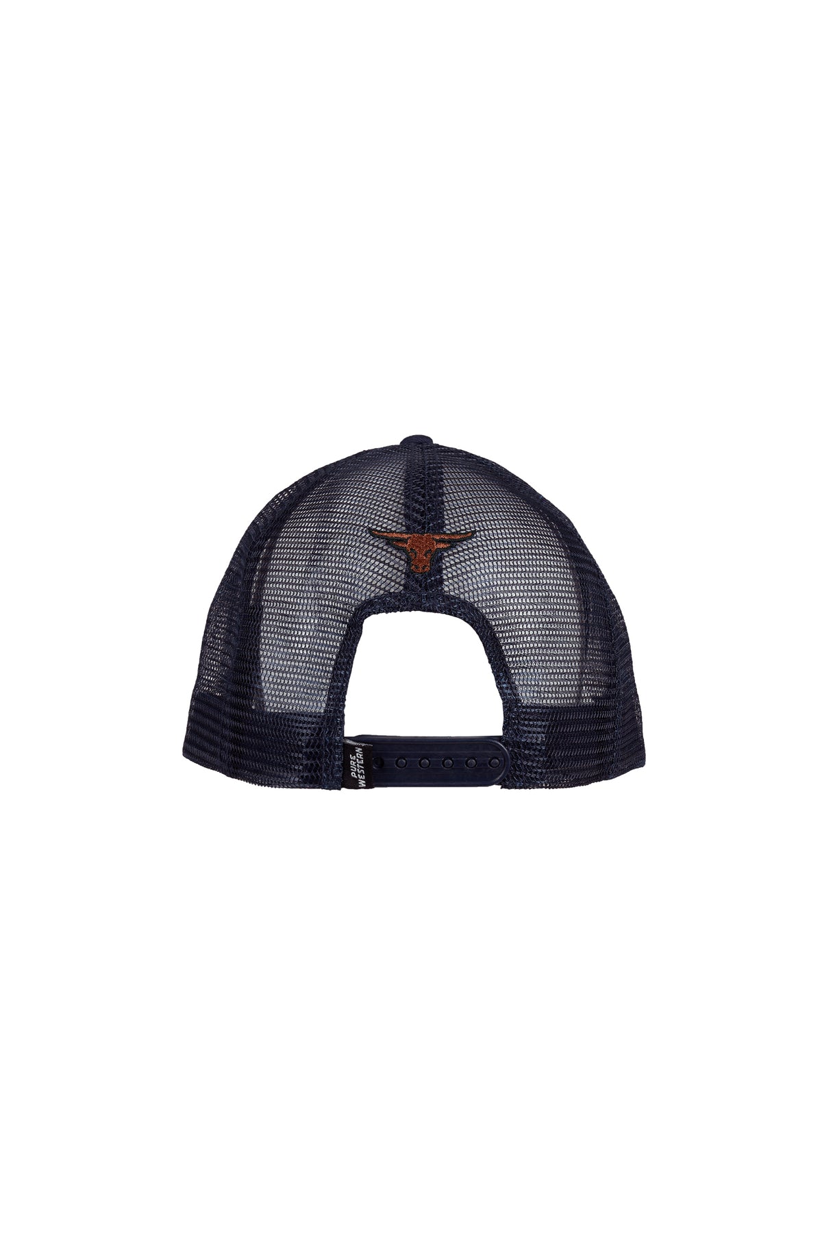 Pure Western Samuel High Profile Trucker Cap - Navy/Rust