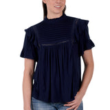 Pure Western Womens Sloan Fashion Tee - Navy