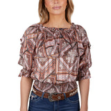 Pure Western Womens Stevie Blouse - Multi