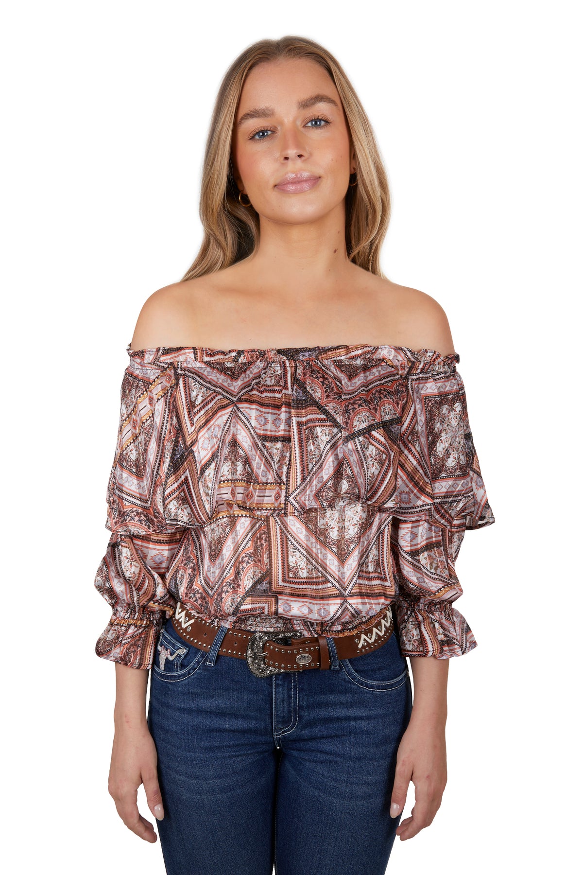 Pure Western Womens Stevie Blouse - Multi