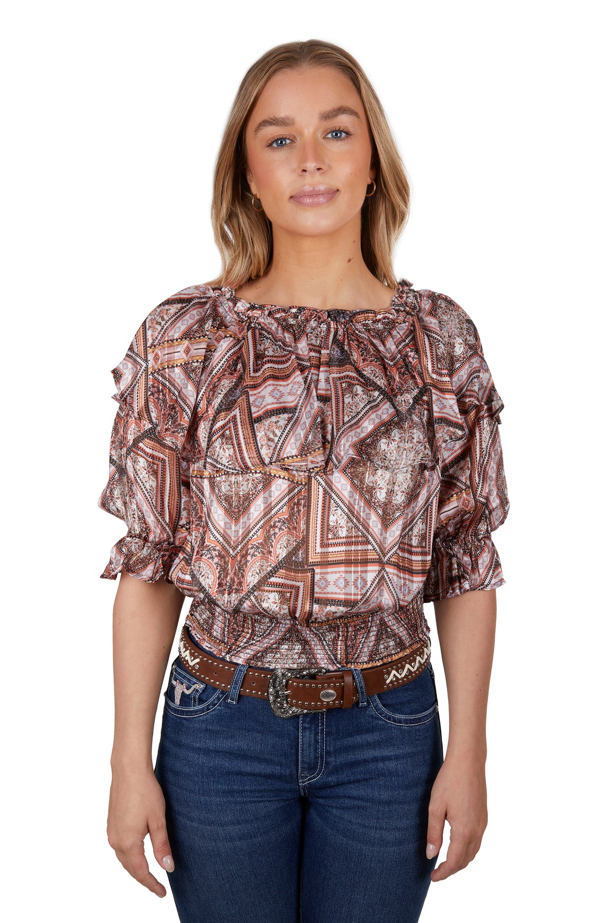 Pure Western Womens Stevie Blouse - Multi