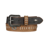 Pure Western Terrence Belt - Tan/Chocolate