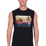 Pure Western Mens Terry Muscle Tank - Black