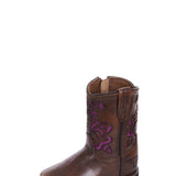 Pure Western Toddlers Ottie Bott - Antique Brown/Purple