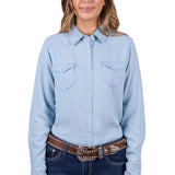 Pure Western Womens Wanda Shirt - Blue