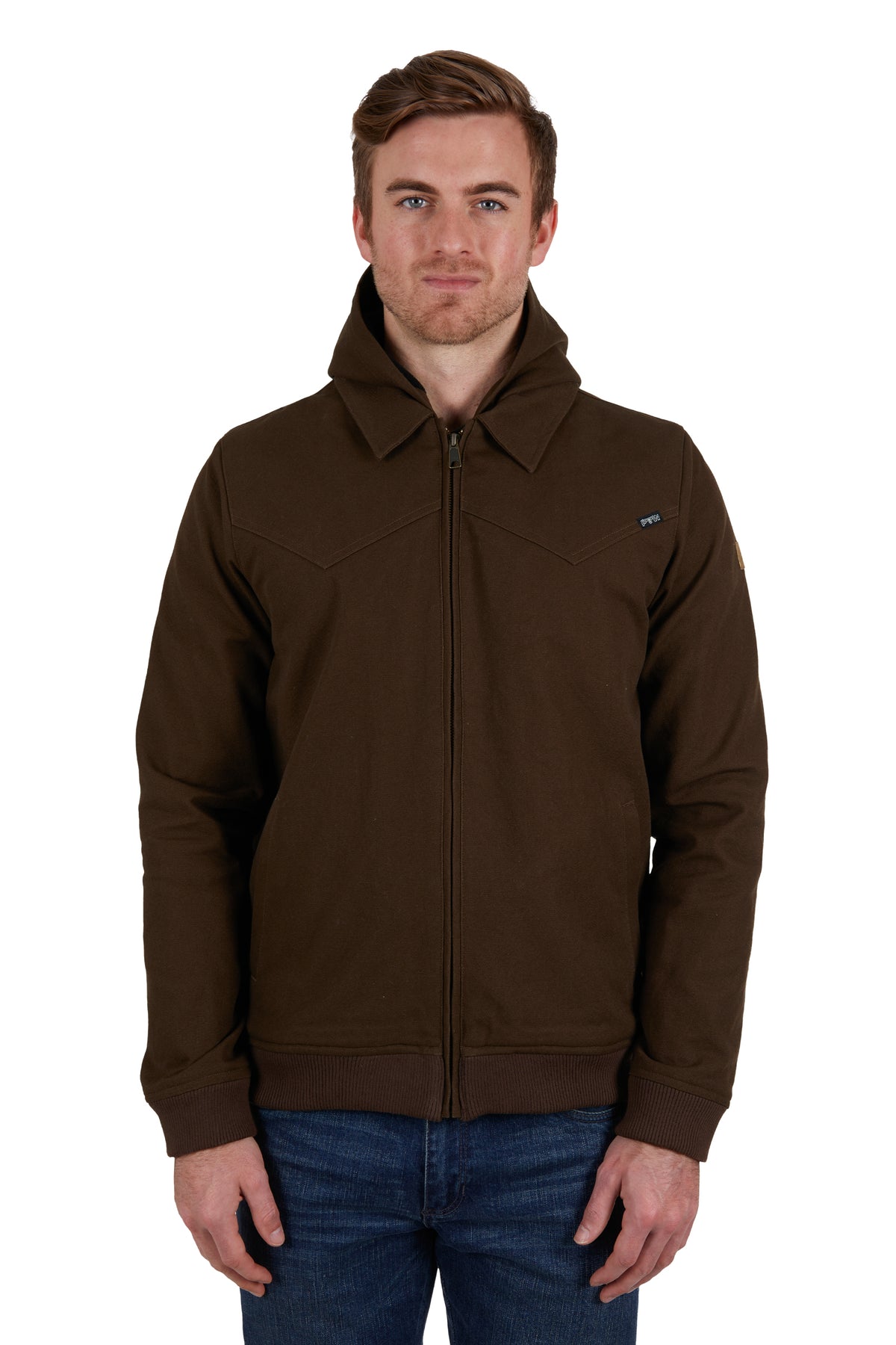 Pure Western Mens William Jacket - Dark Brown