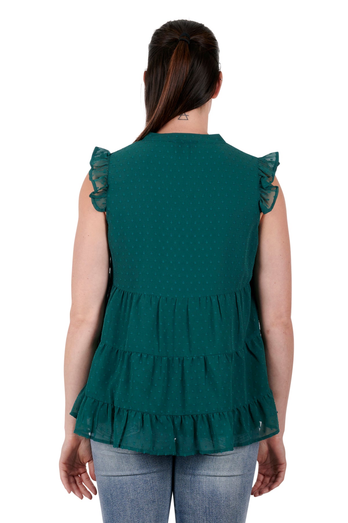 Pure Western Womens Athena Blouse - Green