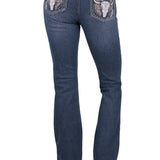 Pure Western Womens Bec Boot Cut Jean - Indigo