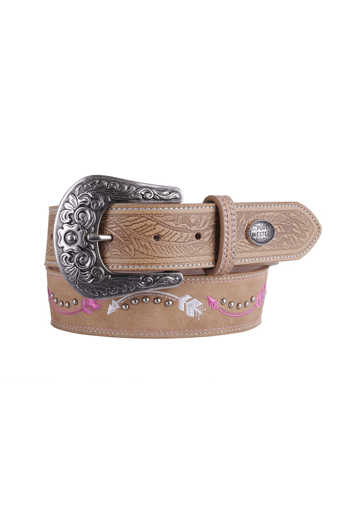 Pure Western Arrow Belt - Light Tan