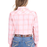 Pure Western Womens Kelli Shirt - Peach/White