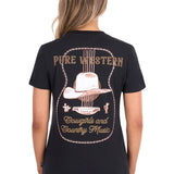 Pure Western Womens Misty Tee - Black
