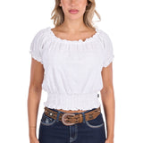 Pure Western Womens Montana Blouse - White