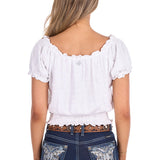 Pure Western Womens Montana Blouse - White