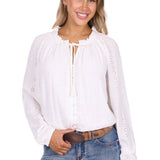 Pure Western Womens Pepper Blouse - White