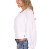 Pure Western Womens Pepper Blouse - White