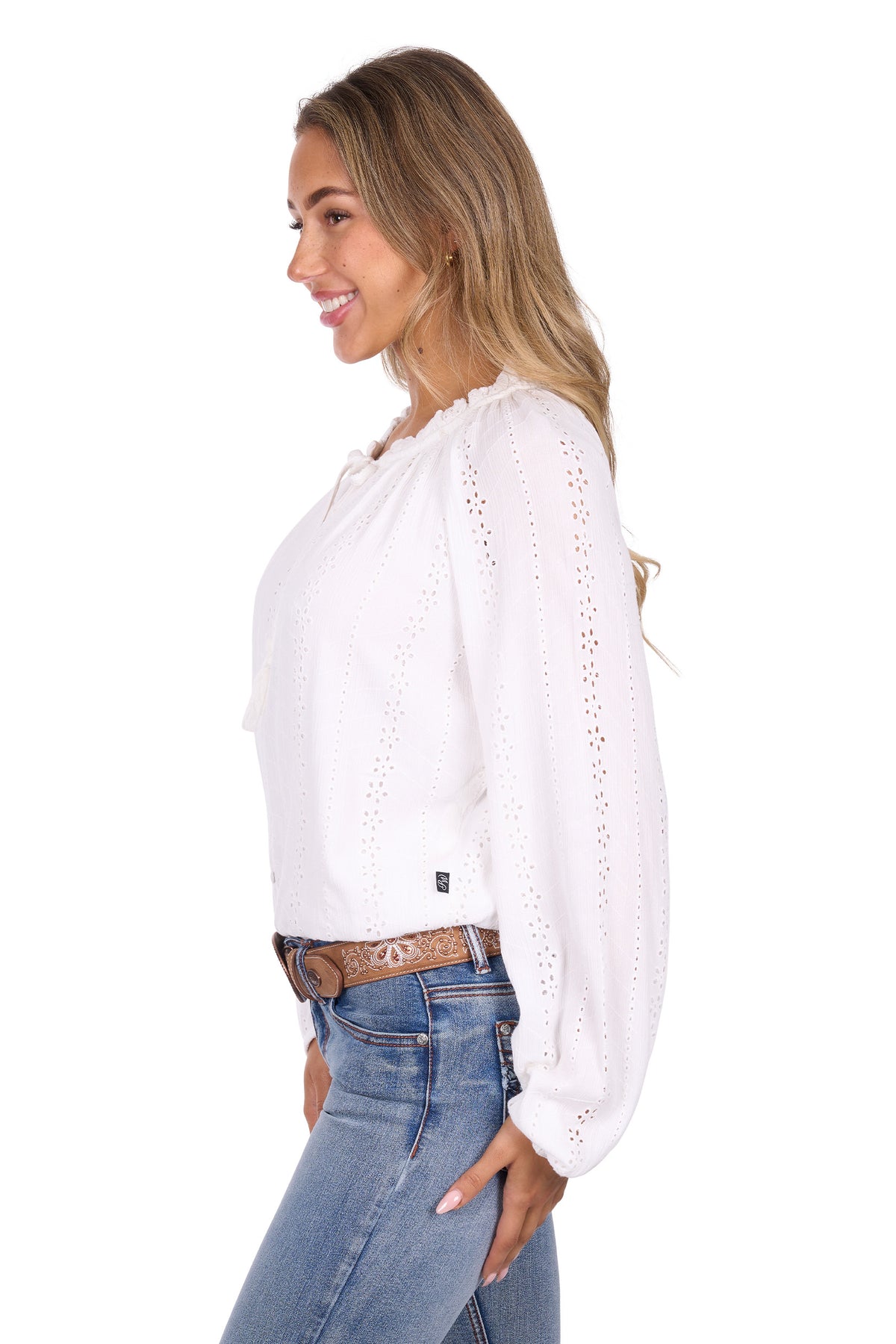 Pure Western Womens Pepper Blouse - White