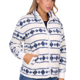 Pure Western Womens Sharna Fleece Jacket - Ivory