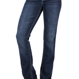 Pure Western Womens Carole Relaxed Rider Jean - Dark Wash