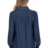 Pure Western Womens Daniela Shirt - Blue