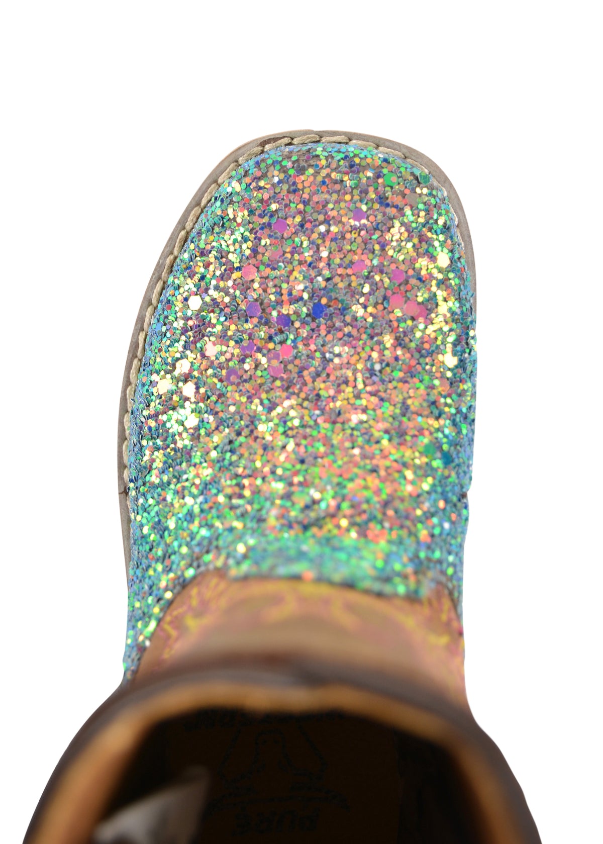 Pure Western Childrens Sadie Boot - Blue/Glitter Brown