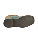 Pure Western Childrens Sadie Boot - Blue/Glitter Brown