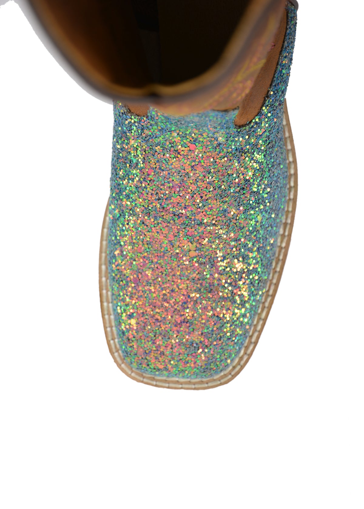 Pure Western Childrens Sadie Boot - Blue/Glitter Brown