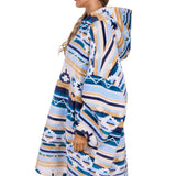 Pure Western Adults Aztec Snuggle Hoodie - Natural/Blue
