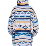 Pure Western Adults Aztec Snuggle Hoodie - Natural/Blue