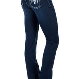 Pure Western Womens Raina Straight Leg Jean - Old Indigo