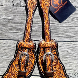Toprail Equine Ladies Spur Strap with Carving and TT Finishing