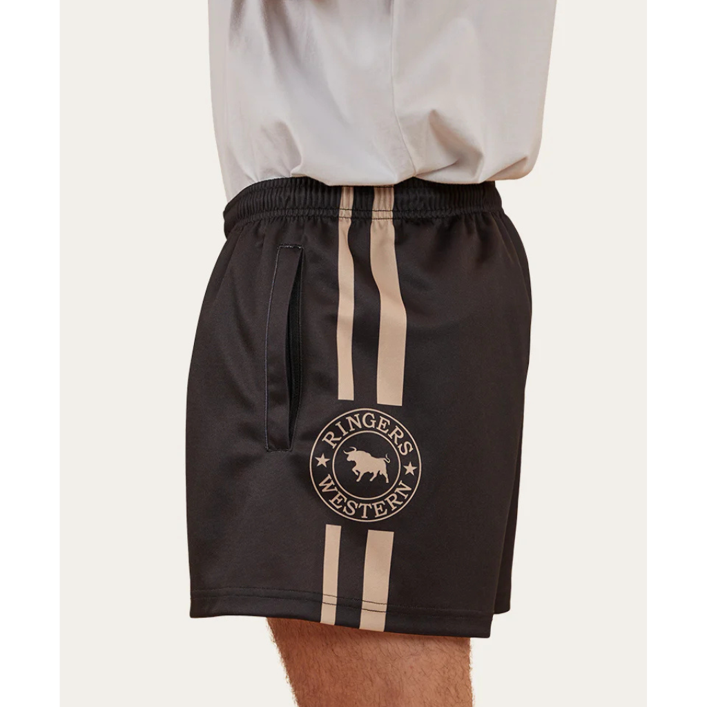 Ringers Western Footy Shorts - Black