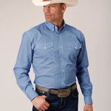 Roper Mens Amarillo Collection Shirt - Blue