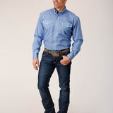 Roper Mens Amarillo Collection Shirt - Blue