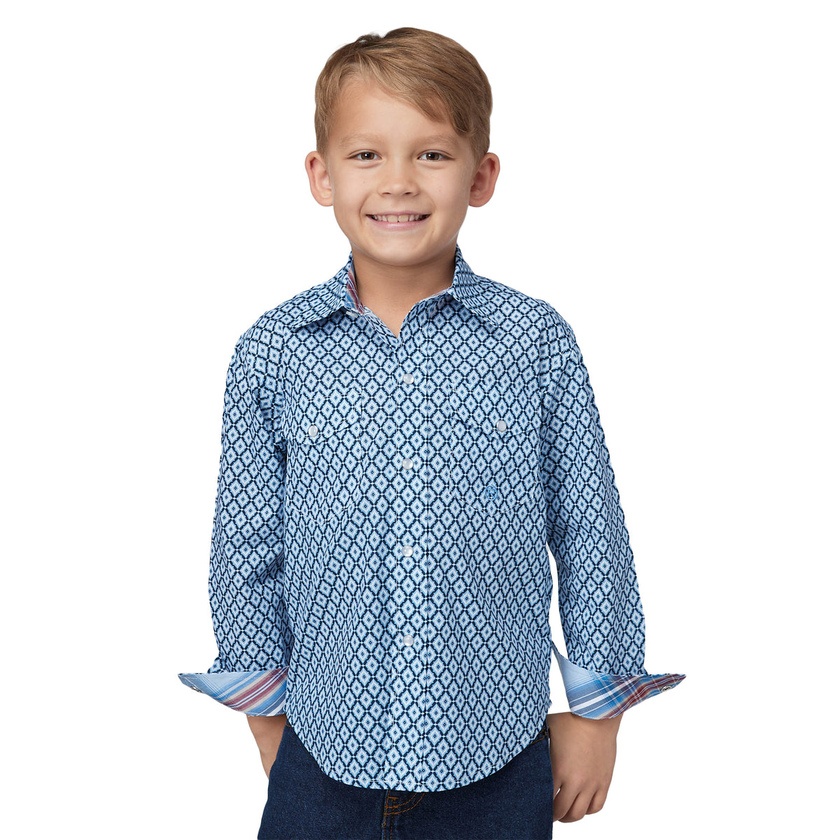 Roper Boys Amarillo Collection Shirt - Blue